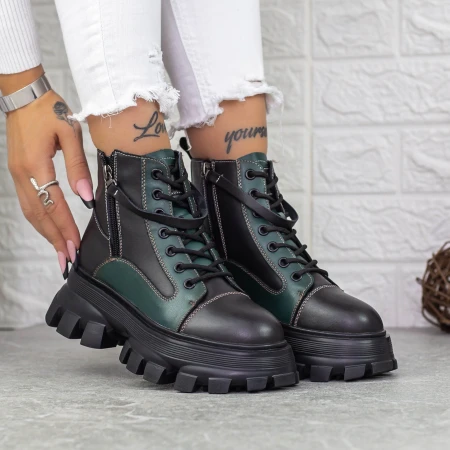 Ghete Dama 1778 Negru-Verde » Pantoful.ro