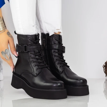 Ghete Dama cu Platforma Y155 Negru » Pantoful.ro
