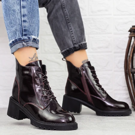 Ghete Dama cu Platforma 1026-3 Visiniu » Pantoful.ro