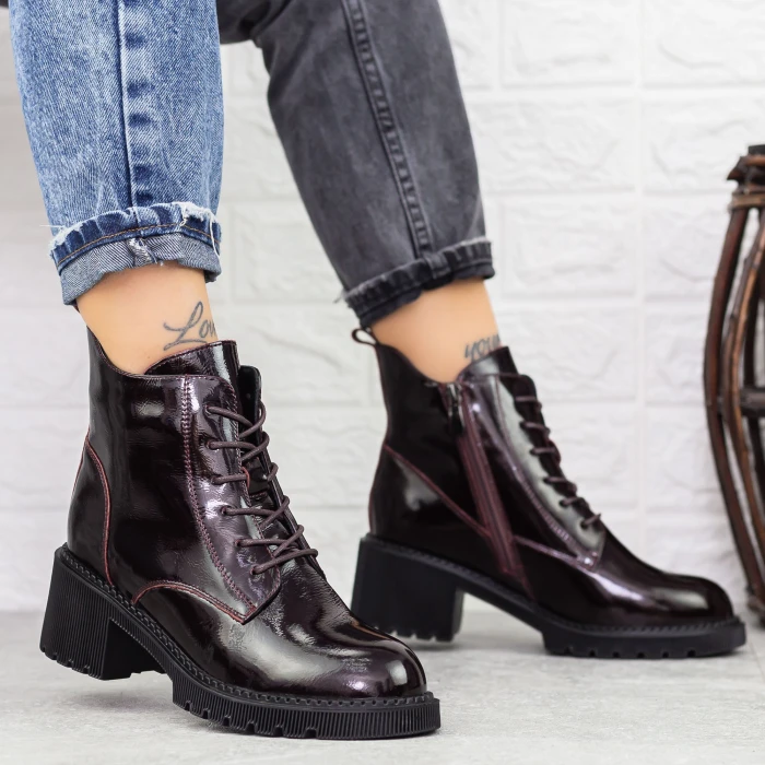 Ghete Dama cu Platforma 1026-3 Visiniu » Pantoful.ro