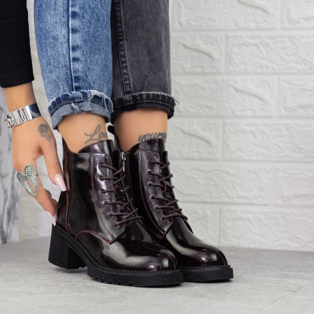 Ghete Dama cu Platforma 1026-3 Visiniu » Pantoful.ro