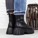 Ghete Dama cu Platforma MX21078 Negru » Pantoful.ro