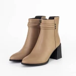 Botine Dama cu toc gros K822-1B Kaki » Pantoful.ro