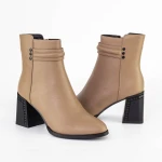 Botine Dama cu toc gros K822-1B Kaki » Pantoful.ro