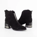 Botine Dama cu toc gros K4102-9715C Negru » Pantoful.ro