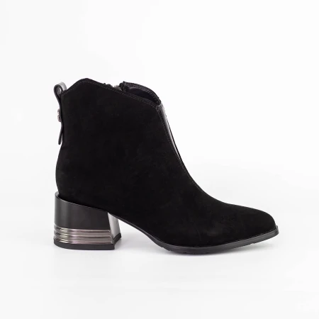 Botine Dama cu toc gros K4102-9715C Negru » Pantoful.ro
