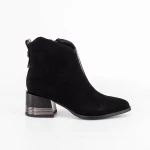 Botine Dama cu toc gros K4102-9715C Negru » Pantoful.ro