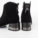 Botine Dama cu toc gros K4102-9715C Negru » Pantoful.ro