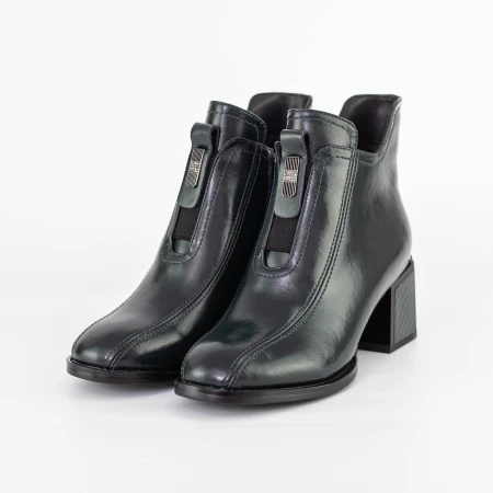Botine Dama cu toc gros K5375-3178B Verde » Pantoful.ro