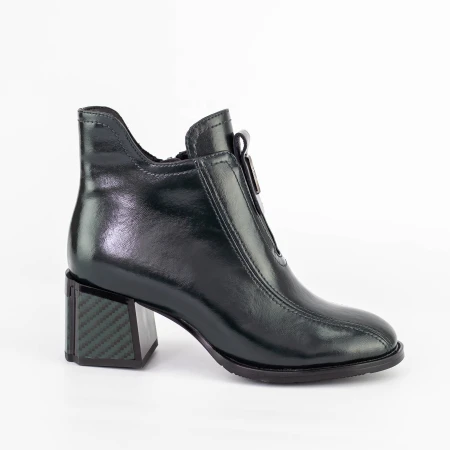 Botine Dama cu toc gros K5375-3178B Verde » Pantoful.ro