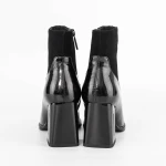 Botine Dama cu toc gros K9191-1A Negru » Pantoful.ro