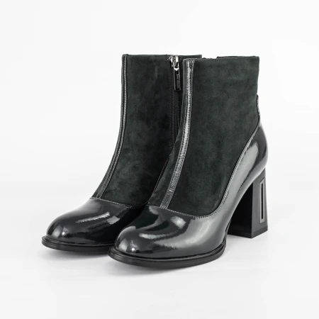 Botine Dama cu toc gros K9191-1B Verde » Pantoful.ro