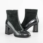 Botine Dama cu toc gros K9191-1B Verde » Pantoful.ro