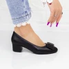 Pantofi cu Toc gros 220715 Negru Formazione