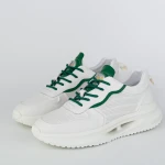 Pantofi Sport Barbati 27-1 Alb-Verde » Pantoful.ro