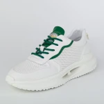 Pantofi Sport Barbati 27-1 Alb-Verde » Pantoful.ro