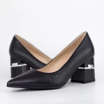 Pantofi cu Toc gros K5720-3748D Negru » Pantoful.ro