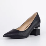 Pantofi cu Toc gros K5720-3748D Negru » Pantoful.ro