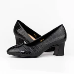 Pantofi cu Toc gros 7395 Negru » Pantoful.ro