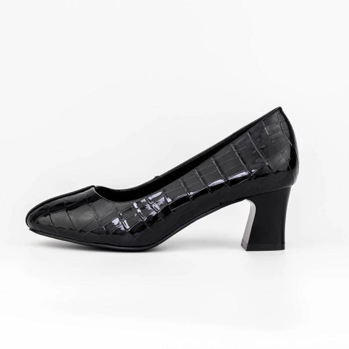 Pantofi cu Toc gros 7395 Negru » Pantoful.ro
