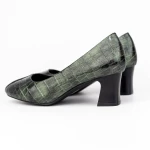 Pantofi cu Toc gros 7395 Verde » Pantoful.ro