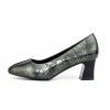 Pantofi cu Toc gros 7395 Verde Formazione
