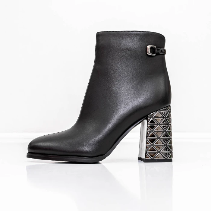 Botine Dama cu toc gros K9071-61A Negru » Pantoful.ro
