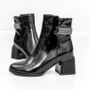 Botine Dama cu toc gros K577-37C Negru Jose Simon