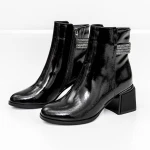 Botine Dama cu toc gros K577-37C Negru » Pantoful.ro