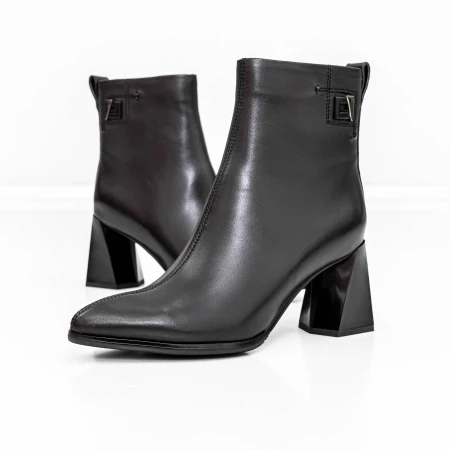Botine Dama cu toc gros K5826-5049A Negru » Pantoful.ro