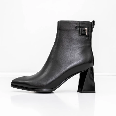 Botine Dama cu toc gros K5826-5049A Negru » Pantoful.ro