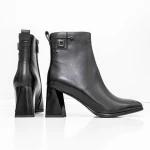 Botine Dama cu toc gros K5826-5049A Negru » Pantoful.ro