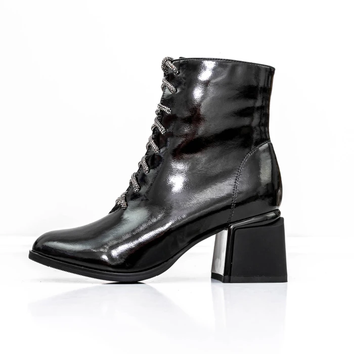 Botine Dama cu toc gros K577-16D Negru » Pantoful.ro