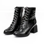 Botine Dama cu toc gros K577-16D Negru » Pantoful.ro