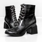 Botine Dama cu toc gros K577-16D Negru » Pantoful.ro