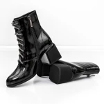 Botine Dama cu toc gros K577-16D Negru » Pantoful.ro