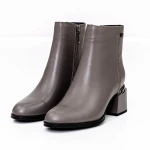 Botine Dama cu toc gros K5830-5046B Gri » Pantoful.ro