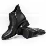 Botine Dama cu toc gros K21698-3A Negru » Pantoful.ro