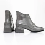 Botine Dama cu toc gros K21698-3B Gri » Pantoful.ro