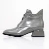 Botine Dama cu toc gros K21713-6B Gri Jose Simon