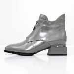 Botine Dama cu toc gros K21713-6B Gri » Pantoful.ro