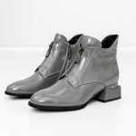 Botine Dama cu toc gros K21713-6B Gri » Pantoful.ro