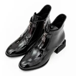 Botine Dama cu toc gros K21713-6C Negru » Pantoful.ro