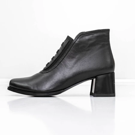 Botine Dama cu toc gros KD3-1B Negru » Pantoful.ro