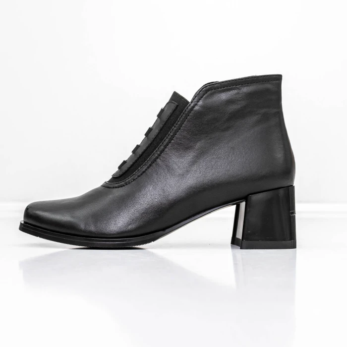 Botine Dama cu toc gros KD3-1B Negru » Pantoful.ro