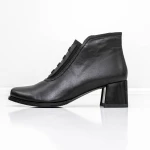 Botine Dama cu toc gros KD3-1B Negru » Pantoful.ro