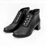 Botine Dama cu toc gros KD3-1B Negru » Pantoful.ro