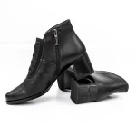 Botine Dama cu toc gros KD3-1B Negru » Pantoful.ro