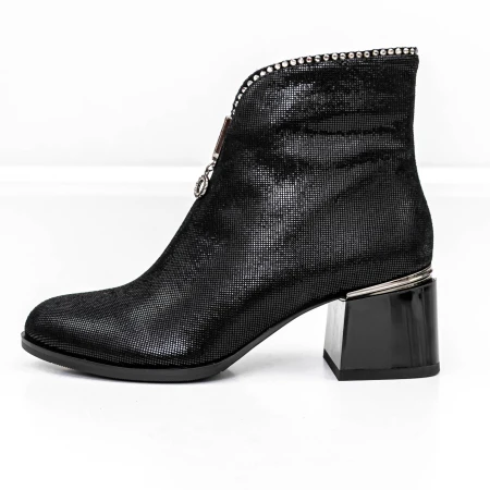 Botine Dama cu toc gros KD18-30B Negru » Pantoful.ro