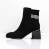 Botine Dama cu toc gros K577-37B Negru Jose Simon